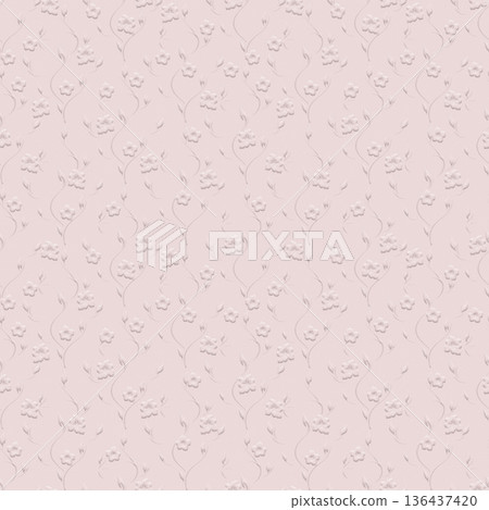 Pink floral embossed background seamless pattern Pink floral embossed background seamless pattern 136437420