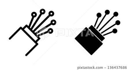 Cable icon design template 136437686
