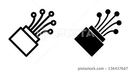 Cable icon design template Cable icon design template 136437687