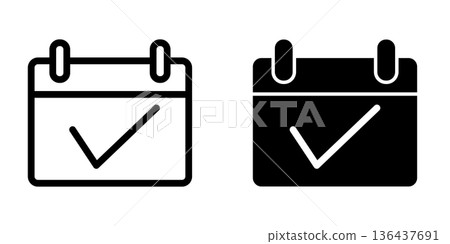 Calender icon design template Calender icon design template 136437691