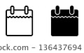 Calender icon design template 136437694