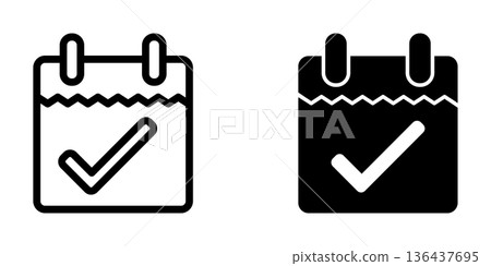 Calender icon design template Calender icon design template 136437695