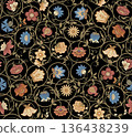Ornate floral seamless pattern 136438239