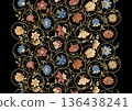 Ornate floral seamless pattern 136438241