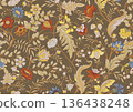 Ornate floral seamless pattern.  136438248