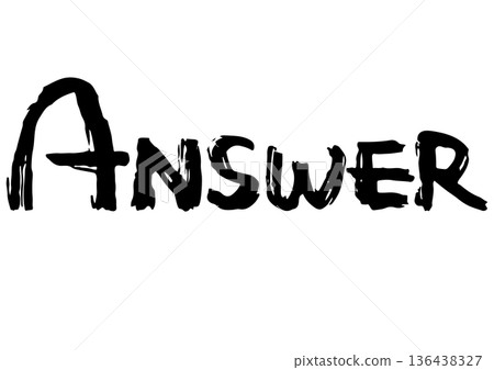 Handwritten text "answer" is useful for eye-catching 136438327