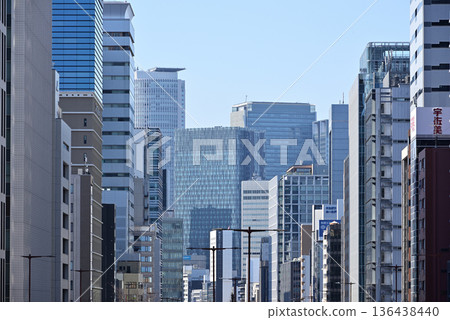 名古屋站周圍密集建築群的景色 3 名古屋站周圍密集建築群的景色 3 136438440