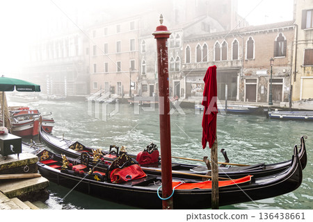 Landscape with gondola Landscape with gondola 136438661