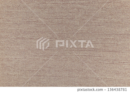 Close up of beige linen fabric texture background 136438781