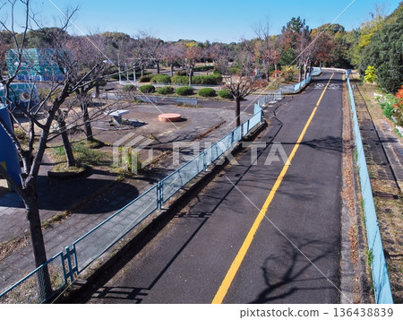 名古屋小高綠園的秋景。小高綠園四周環繞著森林。 136438839