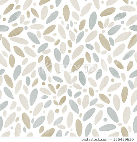 Seamless Watercolour Pattern in muted earth tones 136439630