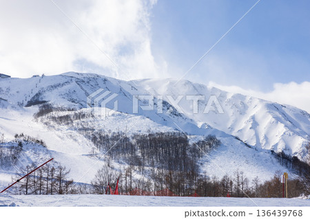 View of Happo-one Ski Resort in Hakuba Village, Nagano Prefecture 136439768