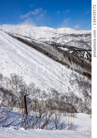 長野縣白馬村八方尾根滑雪場景色 長野縣白馬村八方尾根滑雪場景色 136439772