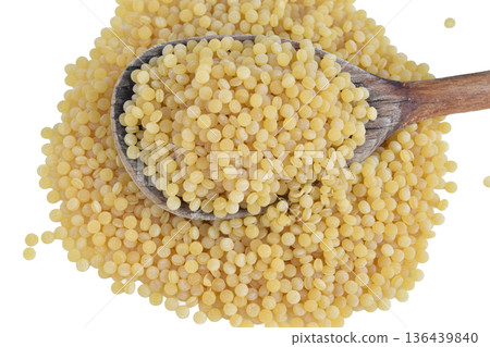 Couscous, a grain made from durum wheat. 136439840