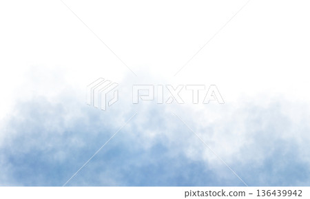 Blue smoke or mist with soft diffusion and gradient transparency on isolated background for atmospheric compositions Blue smoke or mist with soft diffusion and gradient transparency on isolated background for atmospheric compositions 136439942