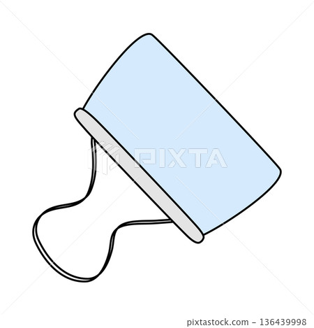 Metal binder clip for holding sheets of paper together, office supplies, doodle style vector Metal binder clip for holding sheets of paper together, office supplies, doodle style vector 136439998