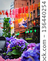 View of summer streets in the city center of Oslo, Norway 136440254