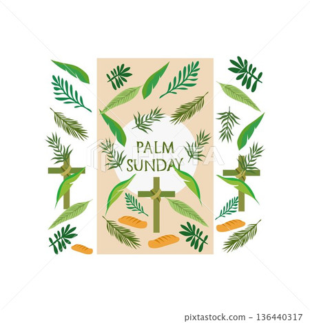 palm sunday passion sunday the sunday of the passion hosanna sunday free vector illustration 136440317