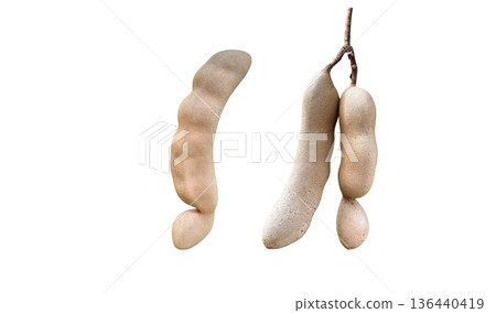 Tamarind isolated with clipping path on white background Tamarind isolated with clipping path on white background 136440419