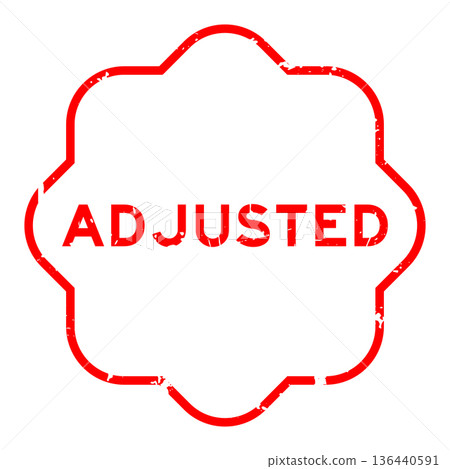 Grunge red adjusted word square rubber seal stamp on white background Grunge red adjusted word square rubber seal stamp on white background 136440591