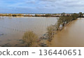 The impact of floods in Portugal in 2026, when rivers overflow and inundate agricultural fields 136440651