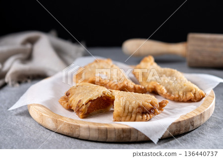 Homemade sweet pumpkin empanadillas 136440737