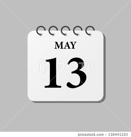 Icon page calendar day - 13 May Icon page calendar day - 13 May 136441283