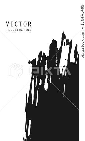 Abstract ink brush banners with grunge effect Abstract ink brush banners with grunge effect 136441489