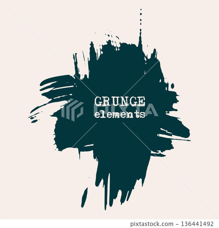 vector splats splashes and blobs of blue green ink paint in different shapes drips vector splats splashes and blobs of blue green ink paint in different shapes drips 136441492