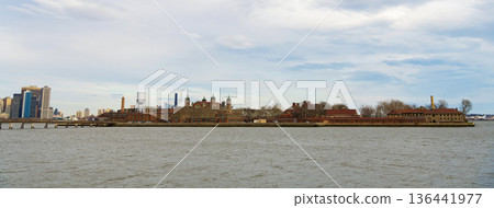 Panoramic cityscape of New York city, Staten Island. City architecture panorama. New York cityscape architecture panorama. New York with city landscape. Hudson river. Cityscape panorama of NYC Panoramic cityscape of New York city, Staten Island. City architecture panorama. New York cityscape architecture panorama. New York with city landscape. Hudson river. Cityscape panorama of NYC 136441977