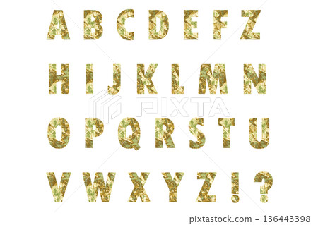 Letter 5 Alphabet Uppercase Gold Foil Texture Letter 5 Alphabet Uppercase Gold Foil Texture 136443398