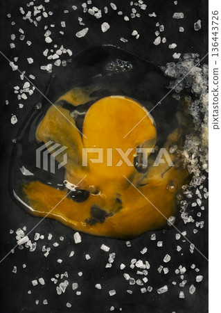 Raw broken egg texture Raw broken egg texture 136443726