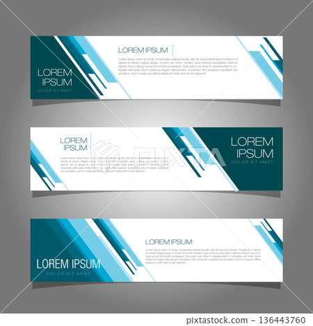 Modern banner template design. Blue geometric banner illustration design vector EPS 10. Modern banner template design. Blue geometric banner illustration design vector EPS 10. 136443760