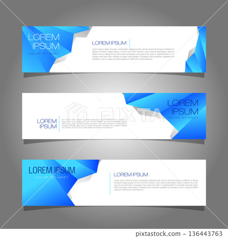 Modern banner template design. Blue geometric banner illustration design vector EPS 10. 136443763