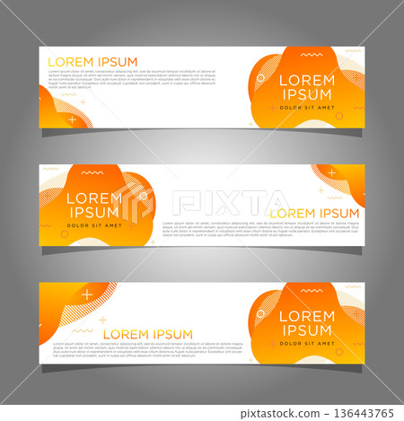 Modern banner template design. Orange liquid splash banner illustration design vector EPS 10. Modern banner template design. Orange liquid splash banner illustration design vector EPS 10. 136443765