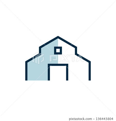Barn Building Icon Vector Logo Template 136443804