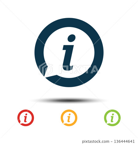 Set Information Square Icon Vector Logo Template 136444641