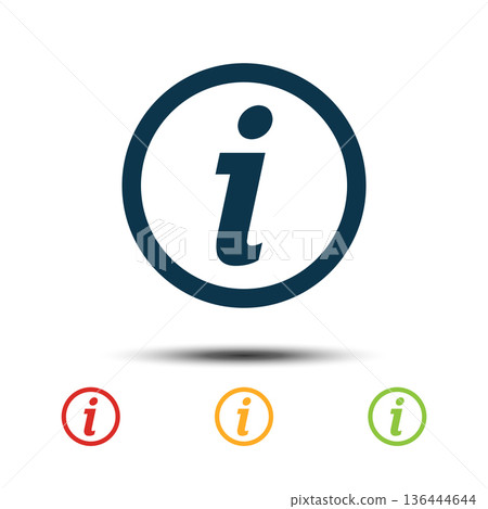 Set Information Square Icon Vector Logo Template 136444644