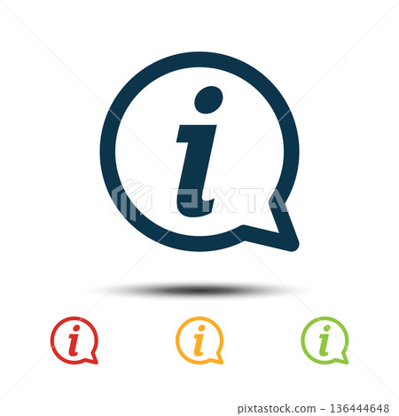 Set Information Square Icon Vector Logo Template 136444648