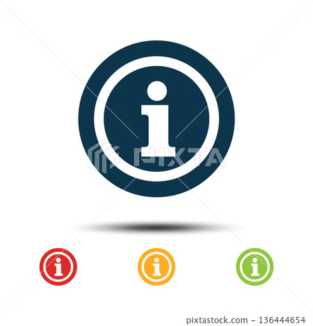 Set Information Square Icon Vector Logo Template Set Information Square Icon Vector Logo Template 136444654
