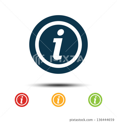 Set Information Square Icon Vector Logo Template Set Information Square Icon Vector Logo Template 136444659
