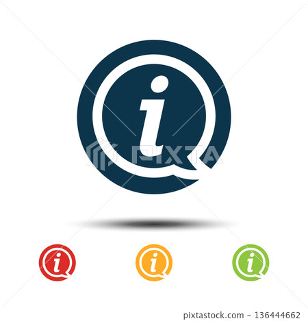 Set Information Square Icon Vector Logo Template Set Information Square Icon Vector Logo Template 136444662