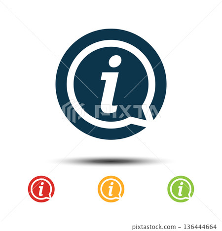 Set Information Square Icon Vector Logo Template 136444664