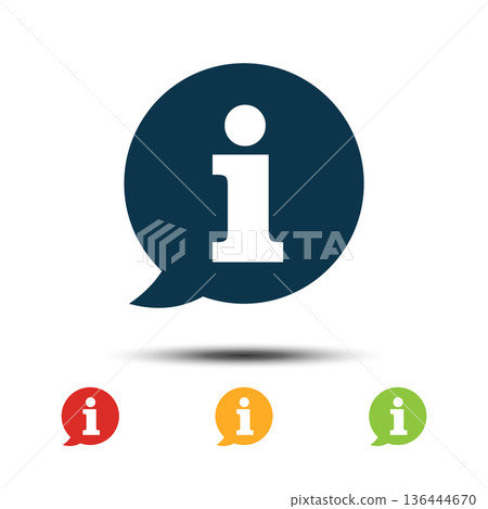 Set Information Square Icon Vector Logo Template Set Information Square Icon Vector Logo Template 136444670
