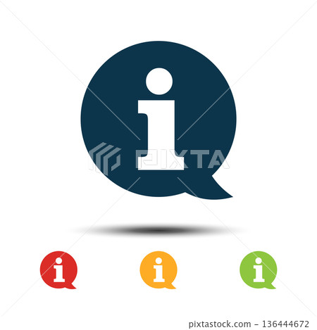 Set Information Square Icon Vector Logo Template 136444672