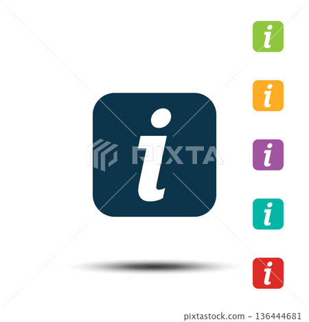 Set Information Square Icon Vector Logo Template 136444681