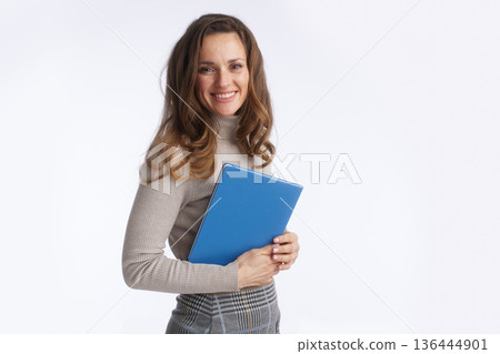 Confident Professional Woman Holding Document Folder Confident Professional Woman Holding Document Folder 136444901