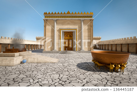 The Solomon's Temple or First Temple in Jerusalem 136445187