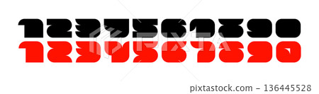 Bold Thick Fat Numbers Logo Set. 0 1 2 3 4 5 6 7 8 9 Numeric Digits for Tech Sport Startup Creative Anniversary Birthday Jubilee Symbols Signs. Vector Illustration Bold Thick Fat Numbers Logo Set. 0 1 2 3 4 5 6 7 8 9 Numeric Digits for Tech Sport Startup Creative Anniversary Birthday Jubilee Symbols Signs. Vector Illustration 136445528