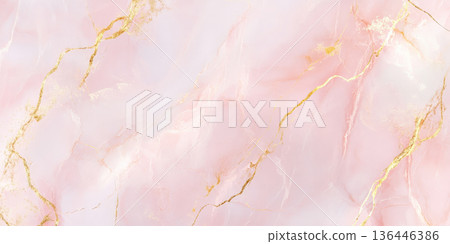 Soft dusty rose marble background with light gold veins, warm and delicate luxury stone. Soft dusty rose marble background with light gold veins, warm and delicate luxury stone. 136446386